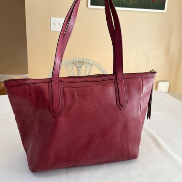 FOSSIL | Sydney Zip Top Leather Tote Shoulder Bag - Picture 2 of 16